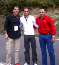 Contador and distinguished friends at Vuelta Stage 13