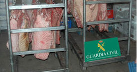 Spains' Guardia Civil seized thousands of kilos of unsafe meat