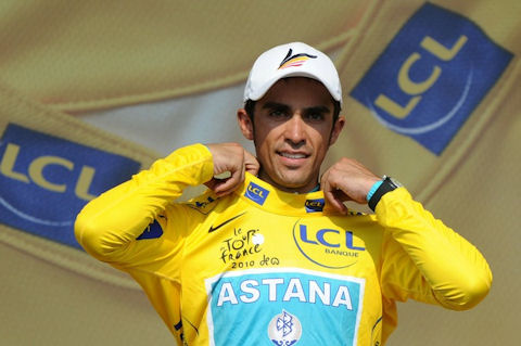 Stage 16 yellow jersey
