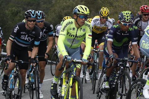 Alberto Contador in Stage 2 of the Volta a Catalunya